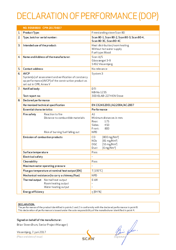 Déclaration de performances