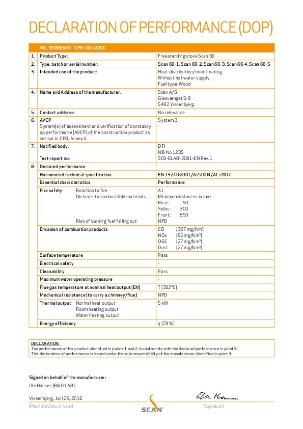 Déclaration de performance