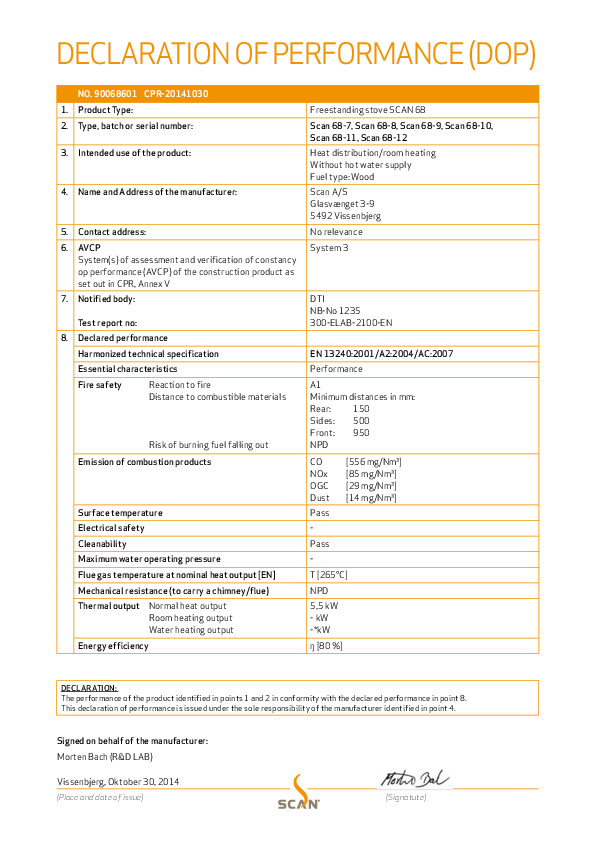 Déclaration de performance