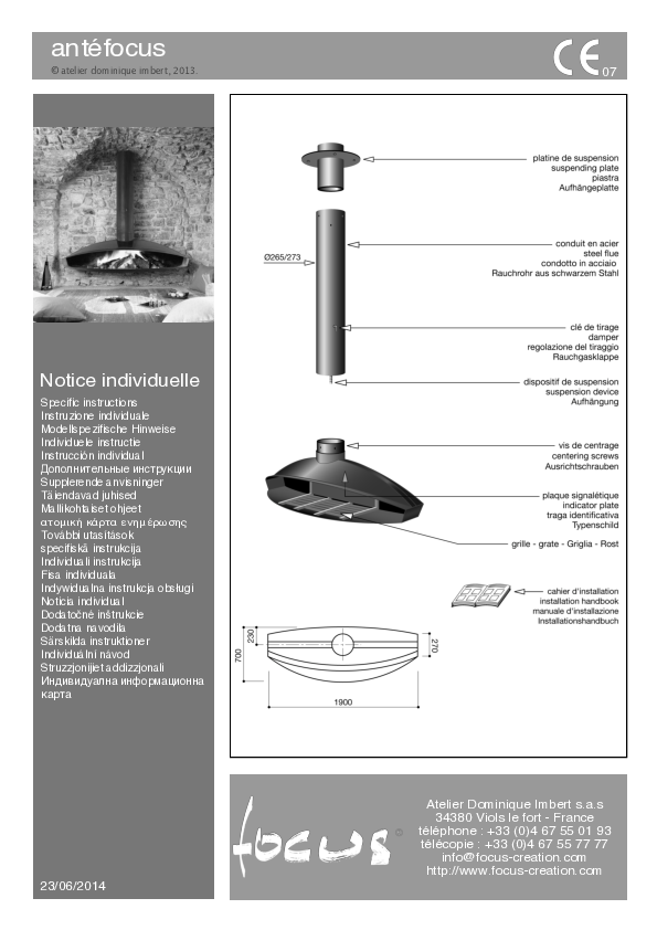 Fiche technique Antefocus suspendu