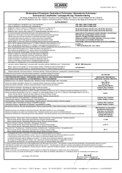 Declaration of performance