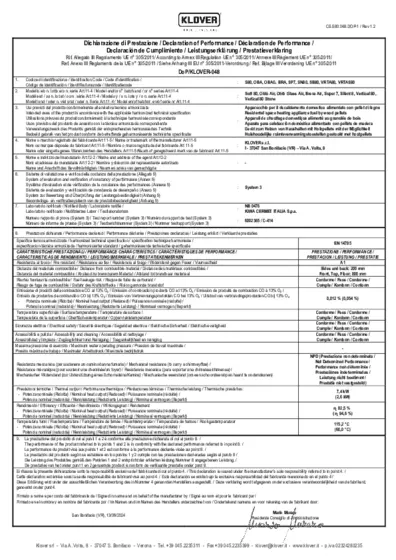 Déclaration de performances