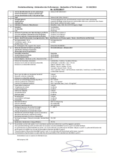 Declaration of performance
