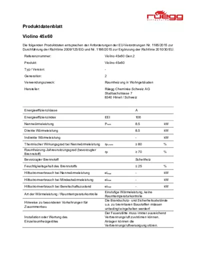 Fiche de produit