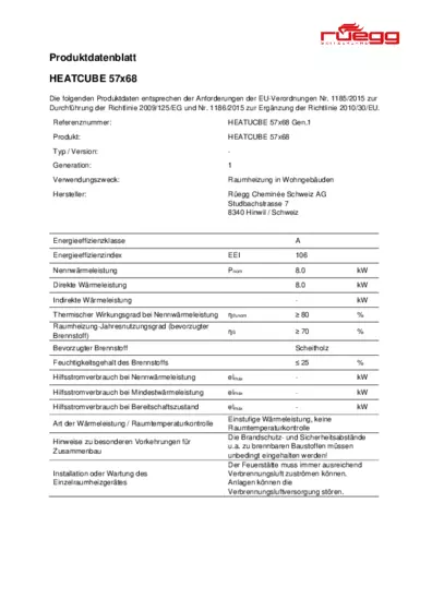 Fiche de produit