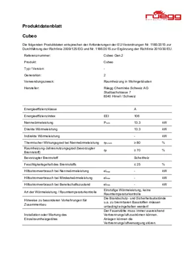 Fiche de produit