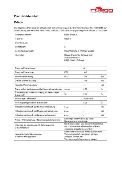 Fiche de produit