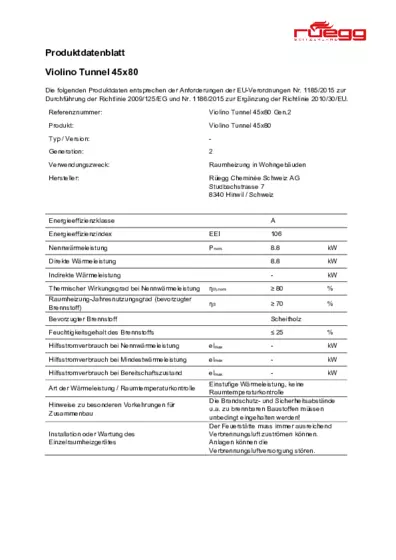 Fiche de produit